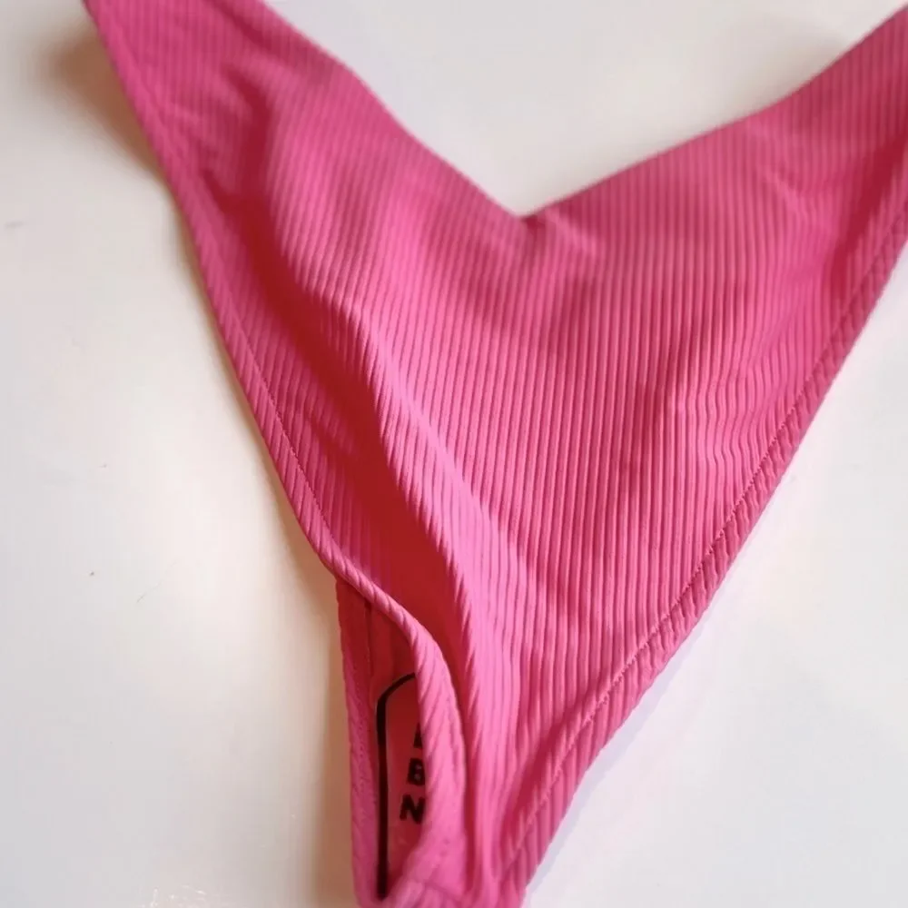 FRANKIE'S BIKINIS Enzo Cheeky Bikini Bottom Cherub Women's Ribbed Size L…